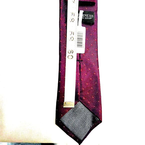 Kenneth Cole Awearness Silk Men's Tie Burgundy Geometric Size X-Long NEW - Picture 9 of 16